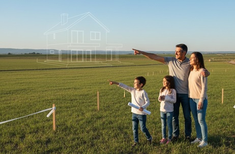 Familia en su terreno propio